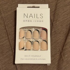 White Black and Nude Press On Nails